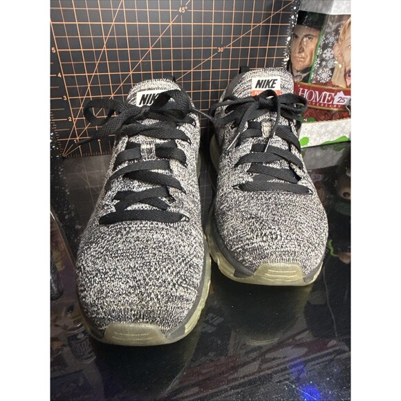 Nike Flyknit Max Black Grey Running Shoes Mens 8.5 620659-105 Air Max See Pics! main image 7